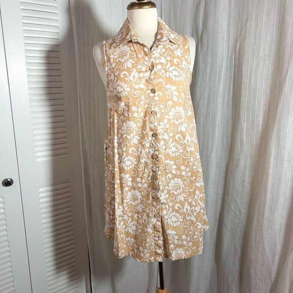 Just Cover Me | Women’s | Dresses | S | Cute Button-Up Sleeveless Mini Garden De - Picture 1 of 5